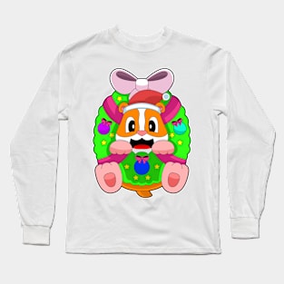 Hamster Christmas Ribbon Long Sleeve T-Shirt